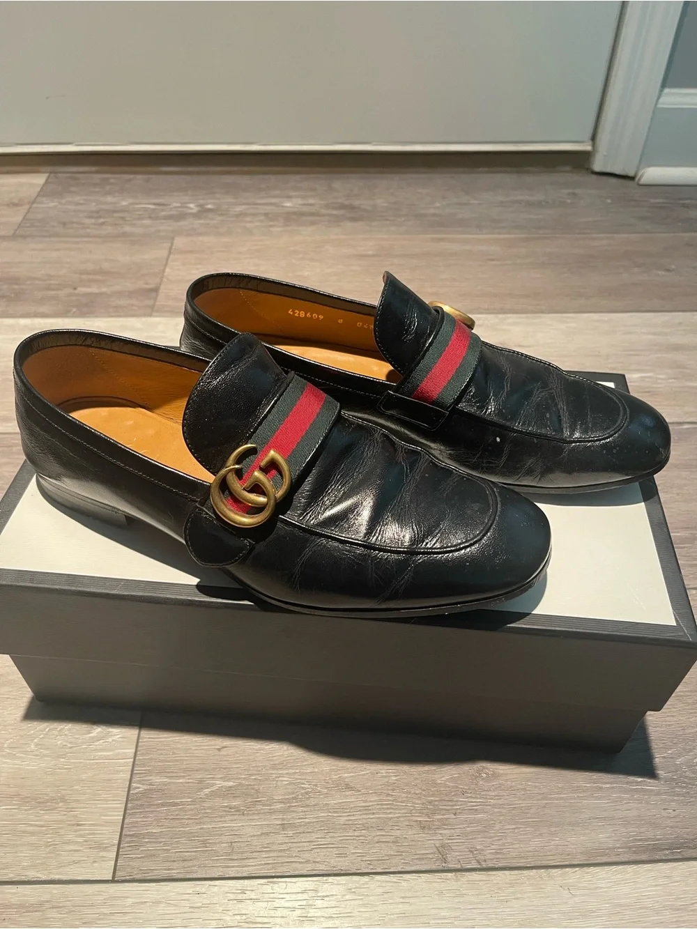 Gucci black leather